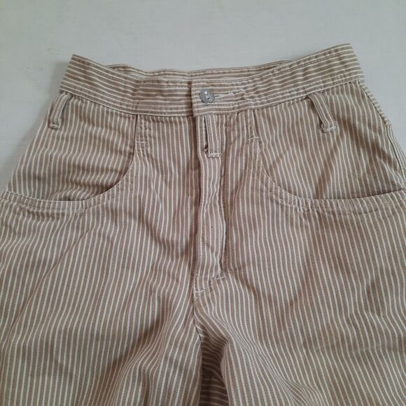 Vintage 1980s Esprit Sport Women's High Waisted Striped Pants Tapered Size 3/4 - Picture 4 of 11